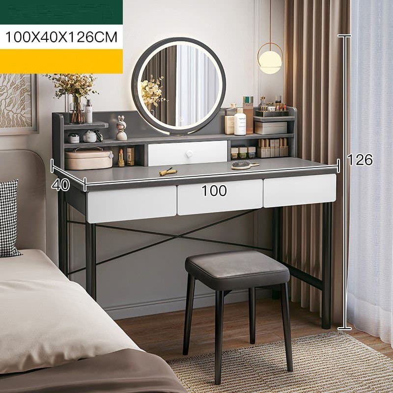 שידת איפור עם מראה כולל תאורת LED רוחב 100 סמ דגם RSM-2068 מבית ROSSO ITALY בצבעים לבחירה 1