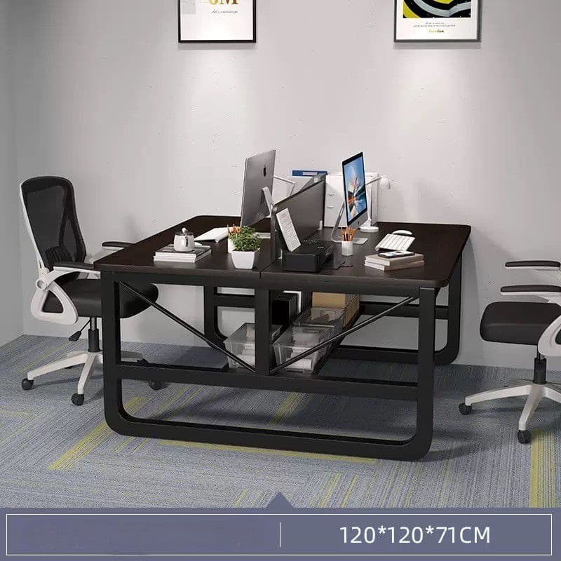 עמדת עבודה כפולה שולחן מחשב כתיבה זוגי יוקרתי רוחב ענק 1.2*1.2 מטר דגם RSM-6036 מבית ROSSO ITALY צבעים לבחירה ישירות מהיבואן 1