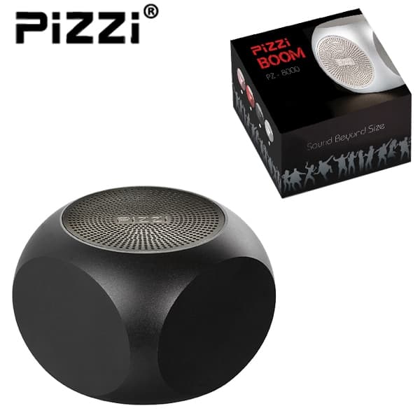 "פיצי בום" PiZZi Boom רמקול Bluetooth עוצמתי 5W במיוחד 58 מ"מ בלבד בצבע שחור 1