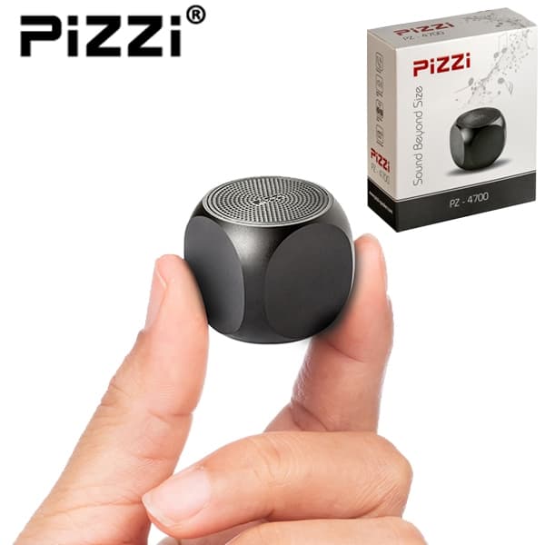 "פיצי מיני" PiZZi Mini רמקול Bluetooth עוצמתי 3W במיוחד 35 מ"מ בלבד בצבע שחור 1