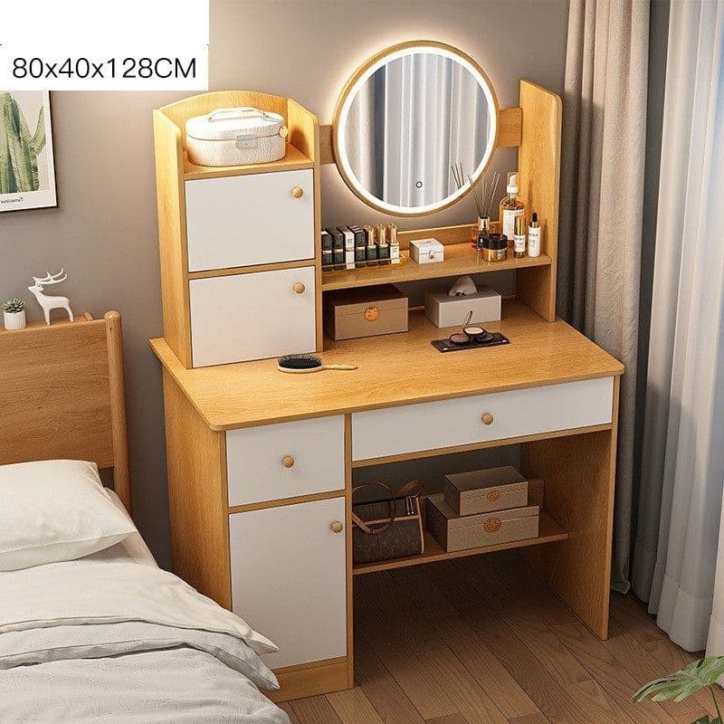 שידת איפור עם מראה כולל תאורת LED רוחב 80 סמ דגם RSM-3055 מבית ROSSO ITALY ישירות מהיבואן 1