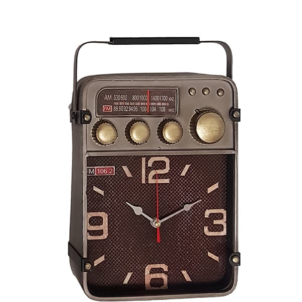 שעון שולחני בעיצוב רטרו בצורת רדיו FM 106.2 עתיק 1