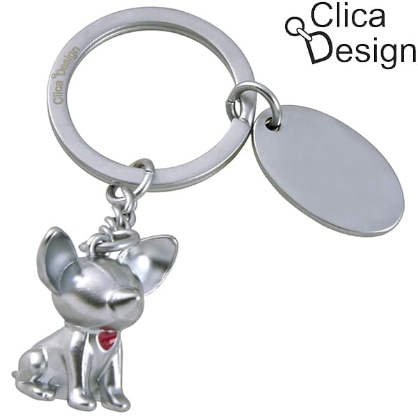 מחזיק מפתחות מתכת כלבלב מבית Clica Design 1