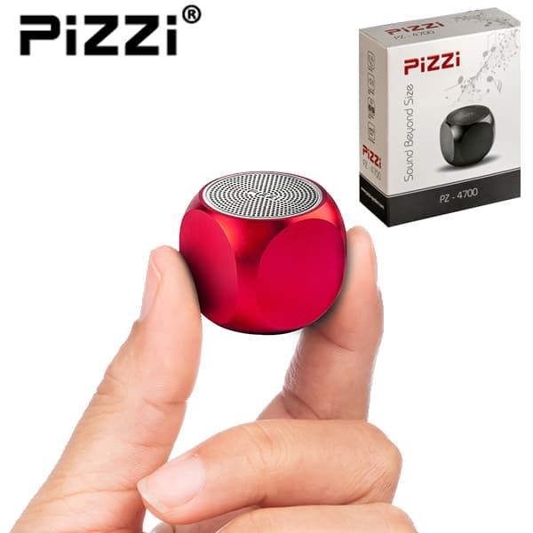"פיצי מיני" PiZZi Mini רמקול Bluetooth עוצמתי 3W במיוחד 35 מ"מ בלבד בצבע אדום 1