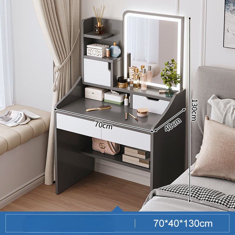 שידת איפור עם מראה כולל תאורת LED רוחב 70 סמ דגם RSM-3007 מבית ROSSO ITALY ישירות מהיבואן 1